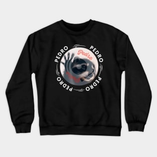 Dancing Racoon Pedro Dancing Racoon Meme Crewneck Sweatshirt